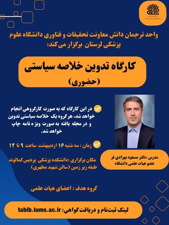 کارگاه تدوین خلاصه سیاستی